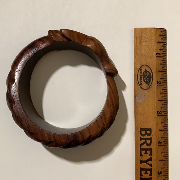 Vintage Hand-carved Wood Ouroboros Luck Dragon - Picture 7 of 10